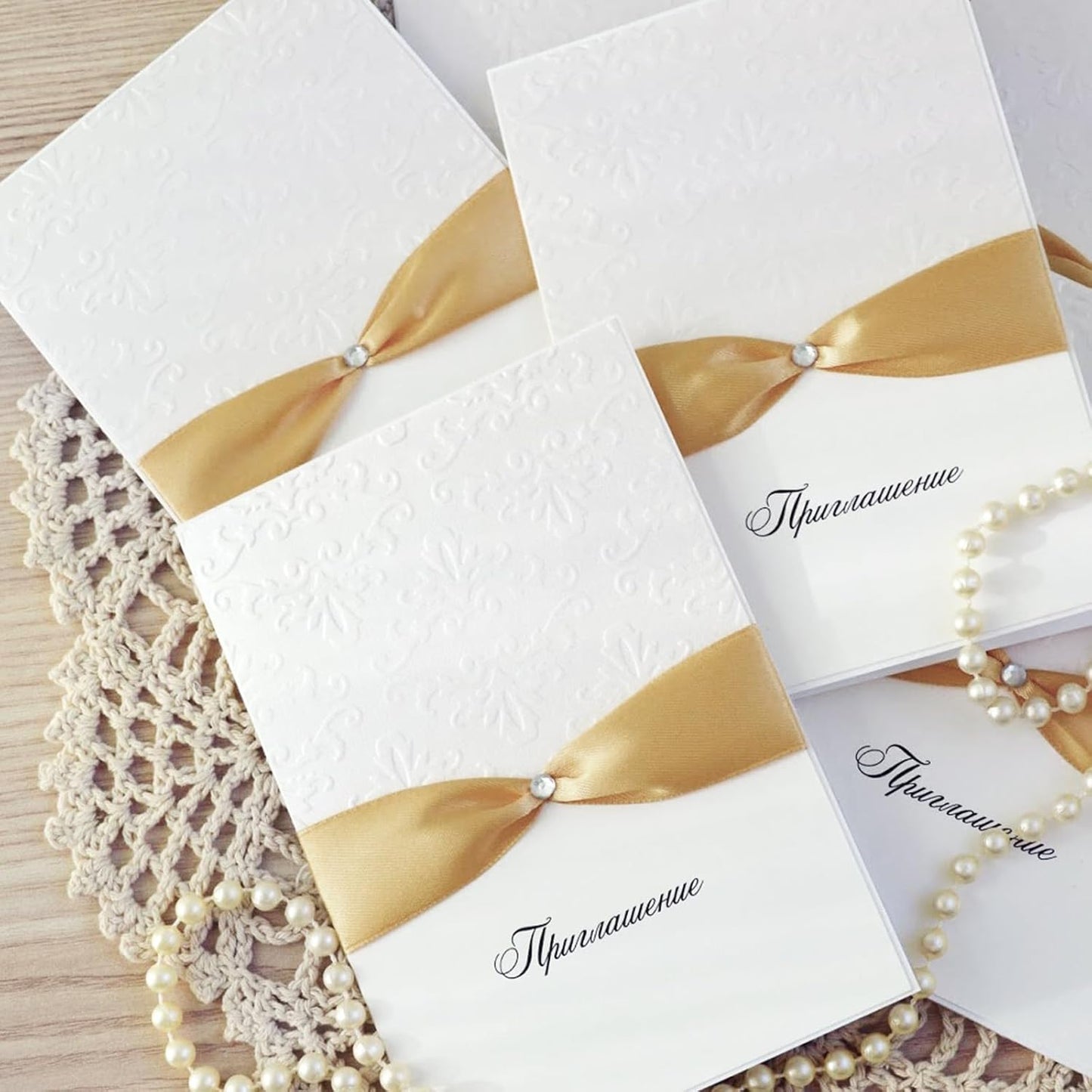 Champagne Gold Satin Ribbon 1/4" X 50 Yards Solid Color Double Faced Ribbons Perfect for Crafts Wedding Decor Bow Making Arts Sewing and More