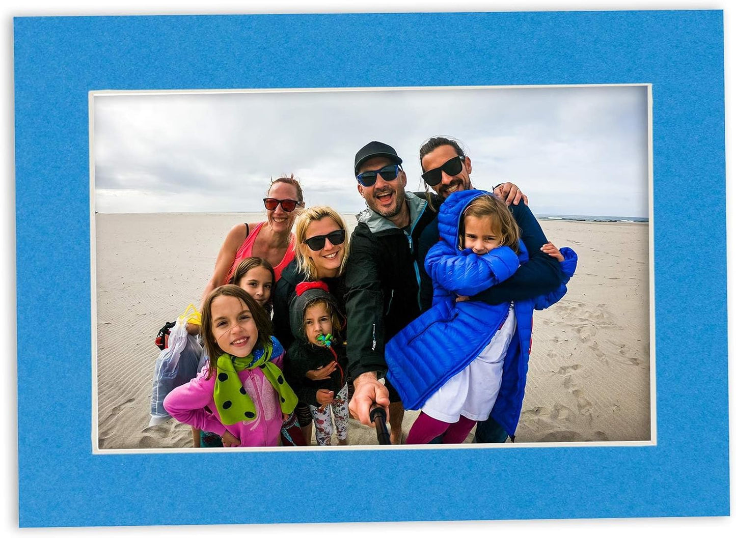 6x8 Mat for 8x10 Frame - Precut Mat Board Acid-Free Show Kit with Backing Board, and Clear Bags Bay Blue 6x8 Photo Matte Made to Fit a 8x10 Picture Frame Matboard for Framing, Pack of 1 Mat