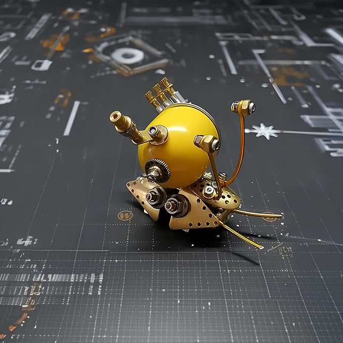 Mechanical Metal DIY 3D Insect Brass 3D Puzzles for Adults Snail Metal Models for Family and Friends (Snail-Y)