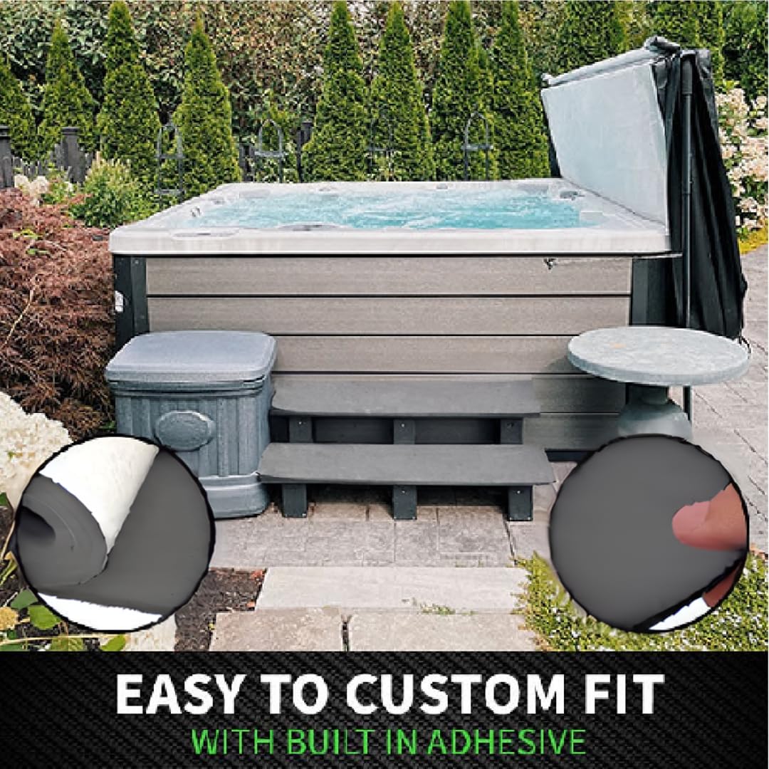 XCEL Foam Roll with Self Adhesive – Gray, 72" x 17" x 1/4" Closed Cell Foam Rubber Water Resistant Padding Sheet – Home, Marine, Garage, Auto Insulation & Cosplay (Gray, 72" x 17" x 1/4")