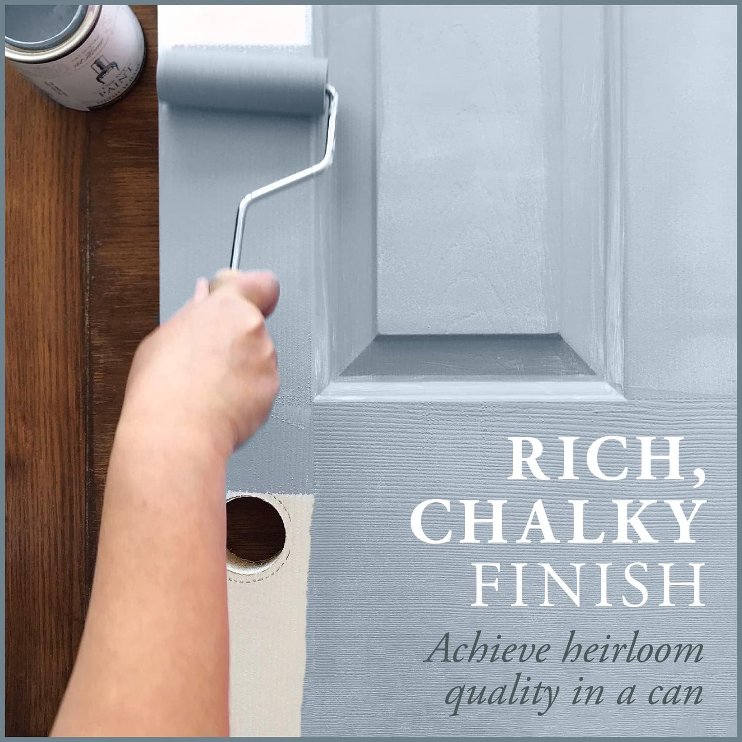 AMY HOWARD AT HOME Chalk-Based One Step Paint for Furniture, Cabinetry, Decor, Finish, and More | No Stripping, Sanding, or Priming | Ultra-Light Base | 32 Ounce | Ambala Blue