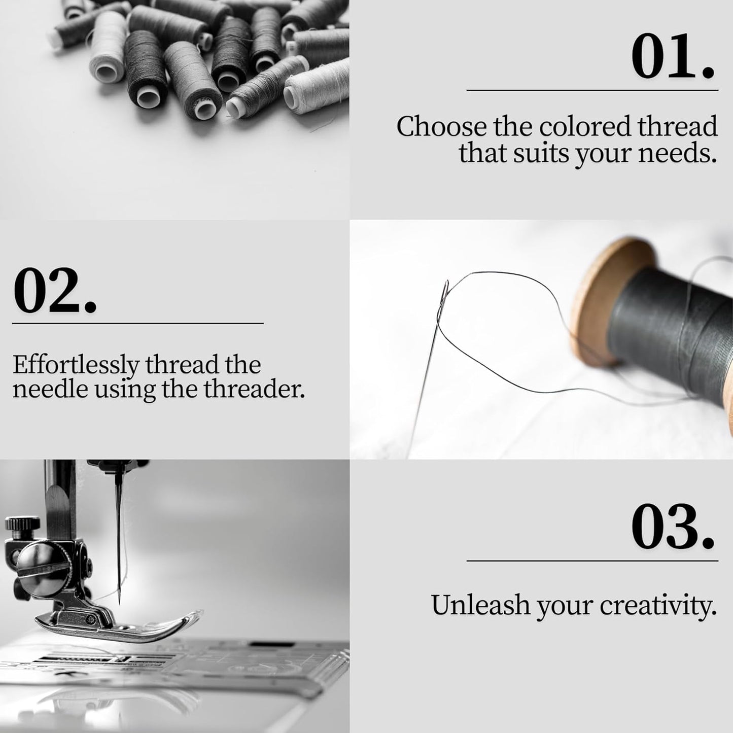 2 Colors Serger Sewing Thread and Small Scissors - 10 Cones Threads of 500 Yards Each Spool | Sewing Clips Quilting Materials Heavy-Duty Sewing Machine Threads and Small Scissors | Lace,Ribbon Yarn