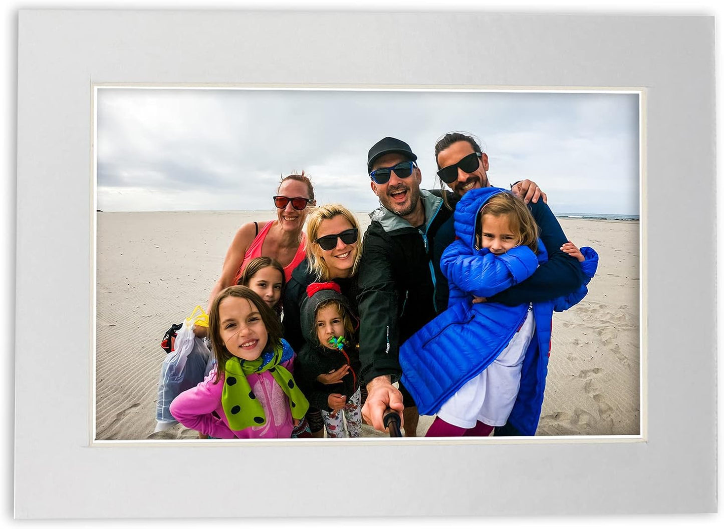 6x8 Mat for 8x10 Frame - Precut Mat Board Acid-Free Show Kit with Backing Board, and Clear Bags Metallic Silver 6x8 Photo Matte Made to Fit a 8x10 Picture Frame Matboard for Framing, Pack of 10 Mats