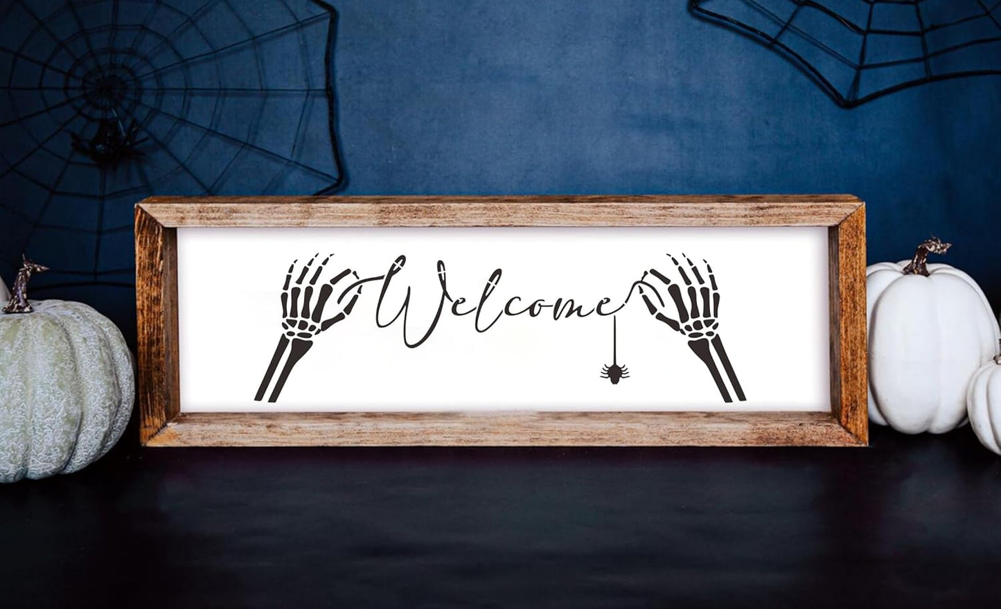 Halloween Stencils for Painting Large Skeleton Porch Stencils Ghost Boo Spooky Stencil for Porch Sign Door Mats Fabrics DIY Crafts Decor