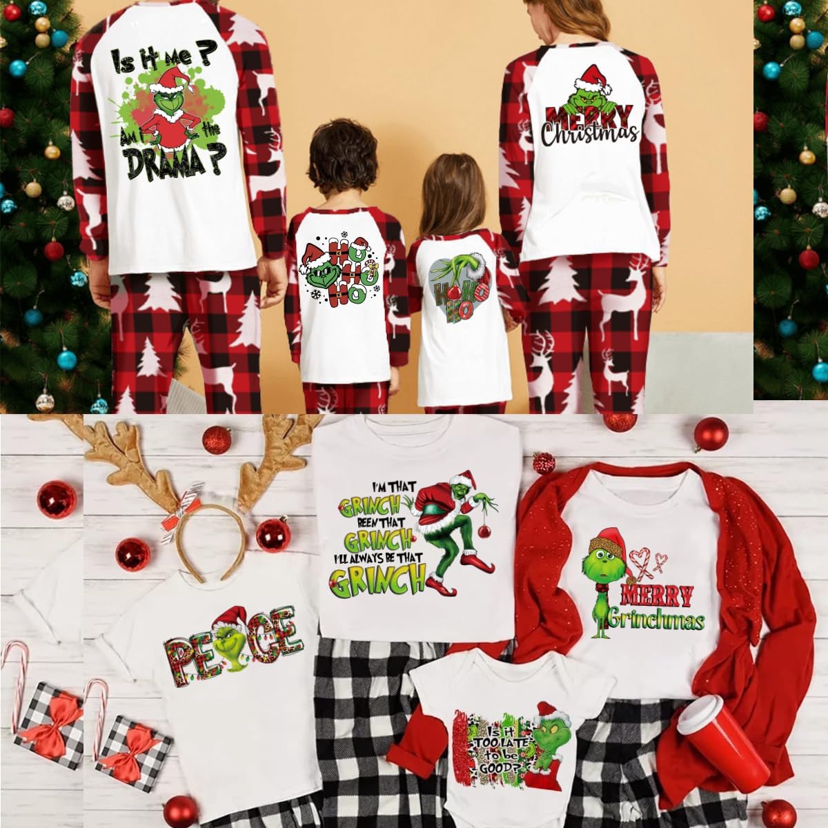 Christmas Iron on Decals Transfer, Funny Christmas Heat Transfer Stickers Iron on Patches for Clothes T-Shirts Pillow Cover Hoody Bag Xmas DIY Craft Supplies Vinyl Stickers (18PC-A)