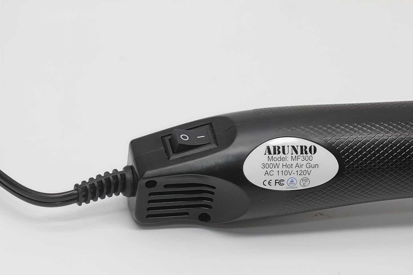 Mini Heat Gun, 300W Dual Temperature Hot Air Gun (110V) with 6.6ft Long Cable & Reflector Nozzle - Ideal for Epoxy Resin Crafts, Shrink Wrapping, Embossing & Vinyl Wrap (MF300 Constant Temperature)