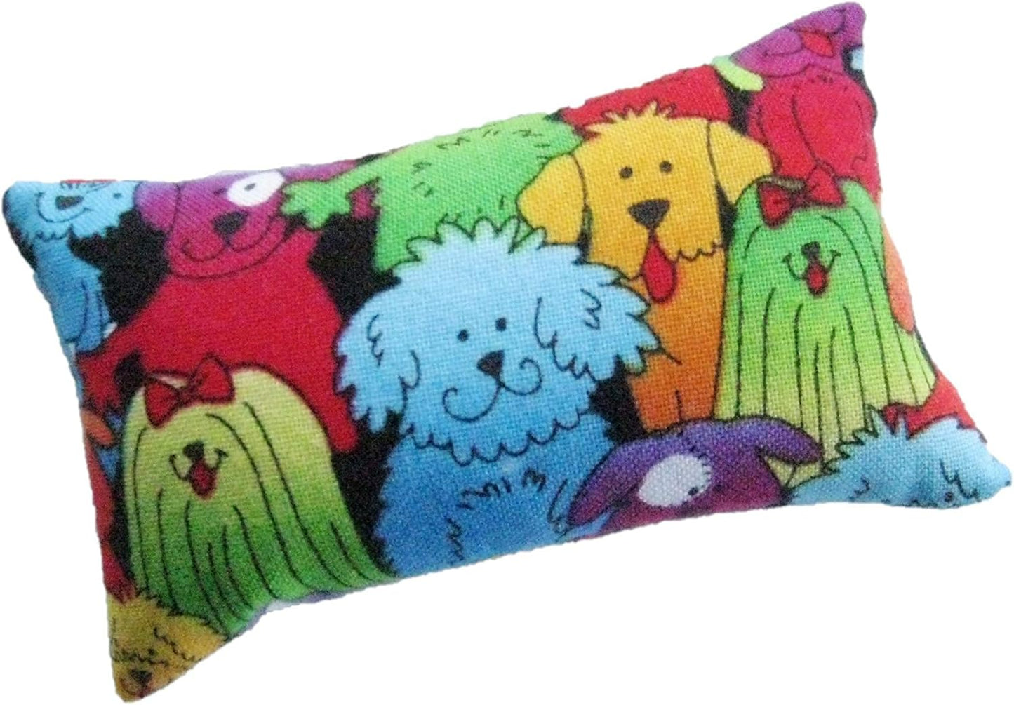 Emery Pincushion for Sewing - Filled with Abrasive Emery Sand - Handmade in USA (2"x3", Happy Dogs)
