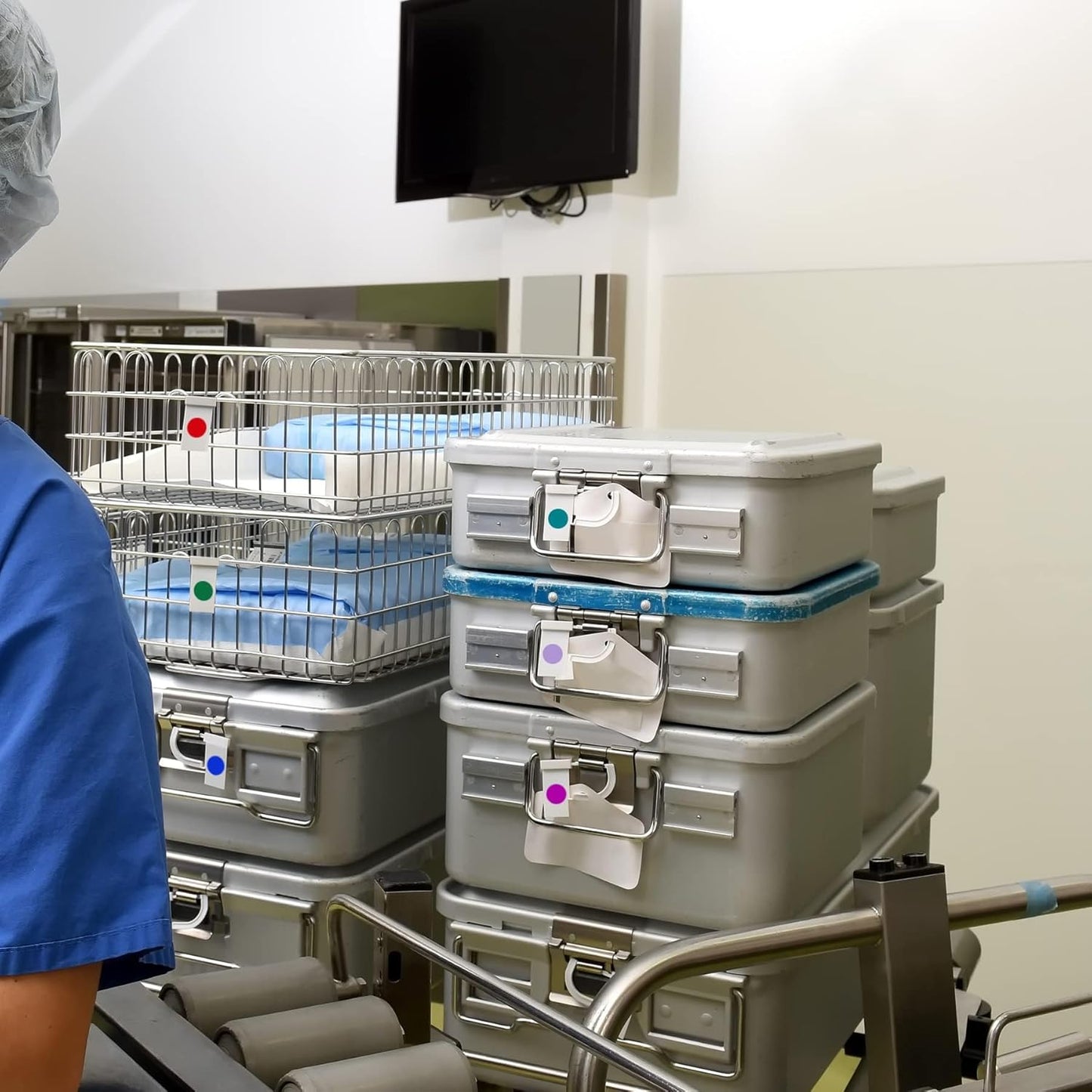 ChromaLabel 1 Inch Round Label Removable Color Code Dot Stickers, Easy to Write On Sticky Dots, 1000 Labels per Dispenser Box, Yellow - Case of 5