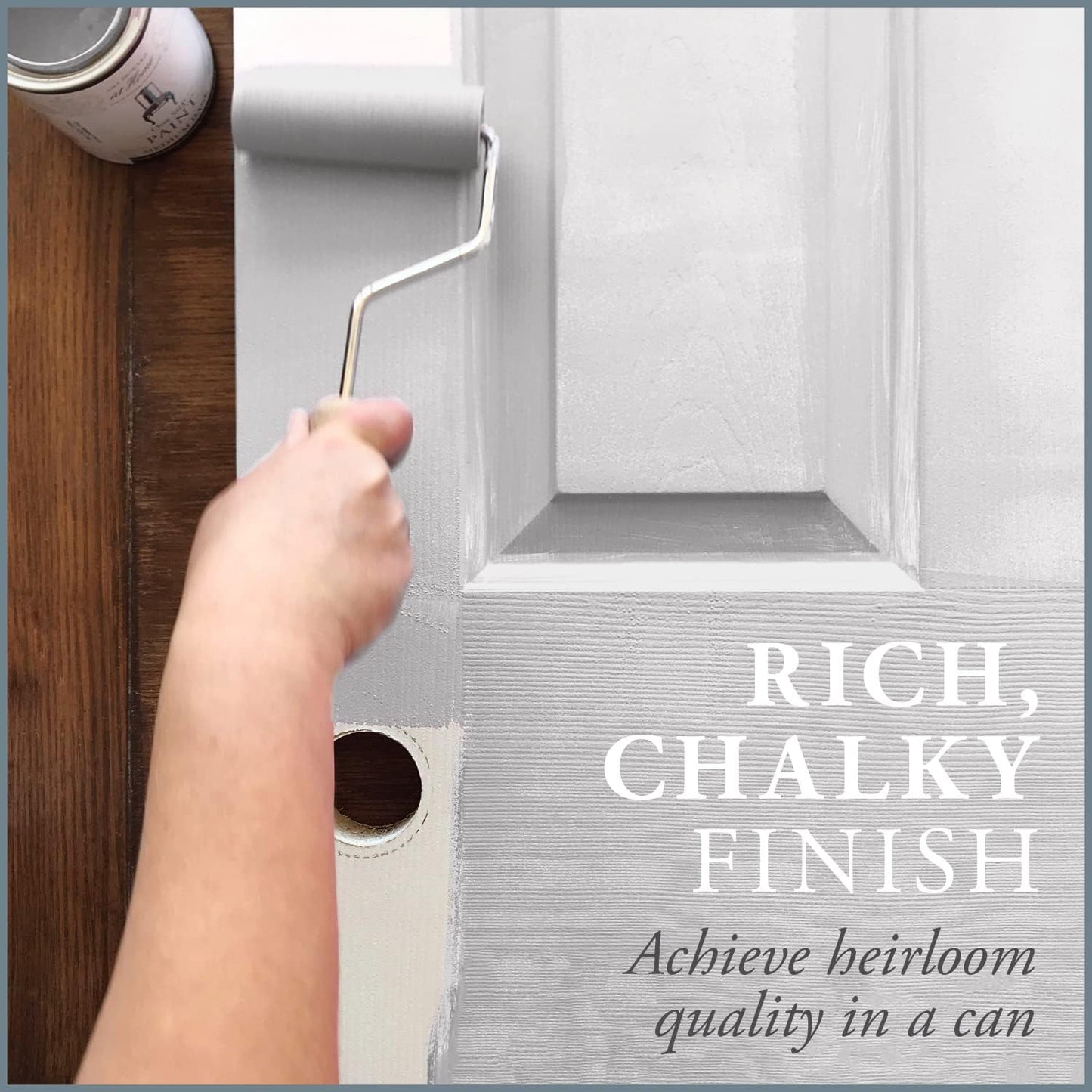 AMY HOWARD AT HOME Chalk-Based One Step Paint for Furniture, Cabinetry, Decor, Finish, and More | No Stripping, Sanding, or Priming | Ultra-Light Base | 16 Ounce | Parisian Gray