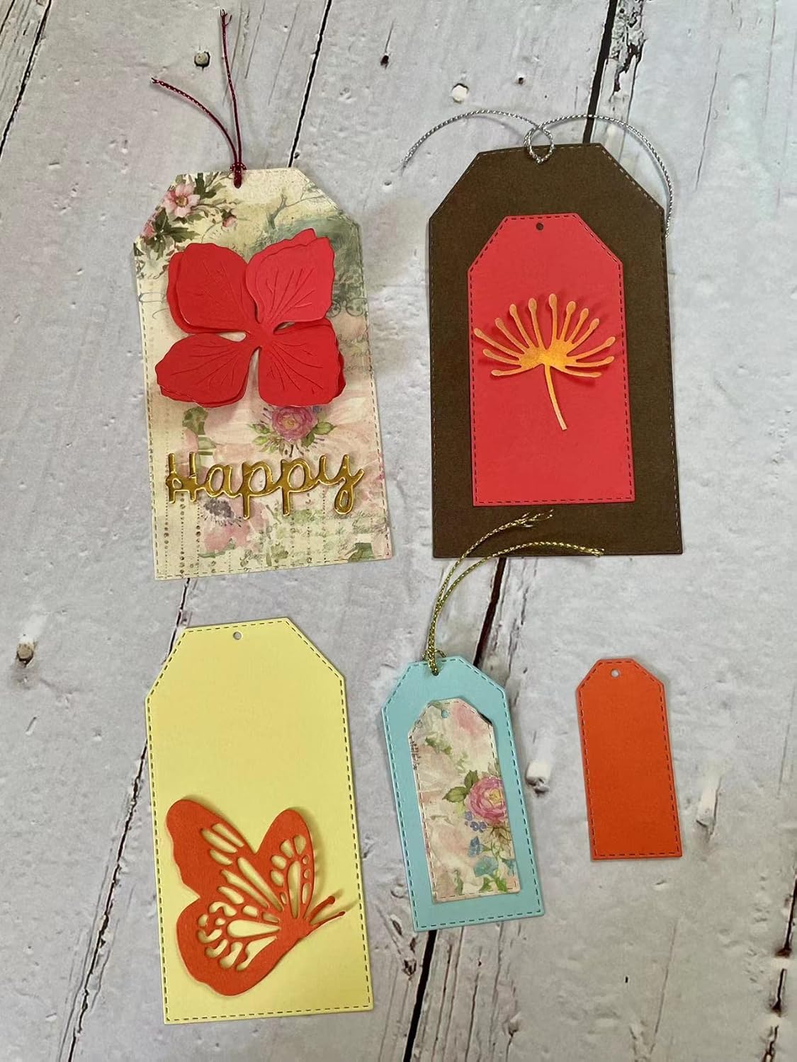 Mvchifay Cutting Dies Happy Birthday Holiday Thanks Greetings Metal Stencils Scrapbooking Tool Love Heart DIY Carbon Steel Embossing Template for Paper Card Making (A)