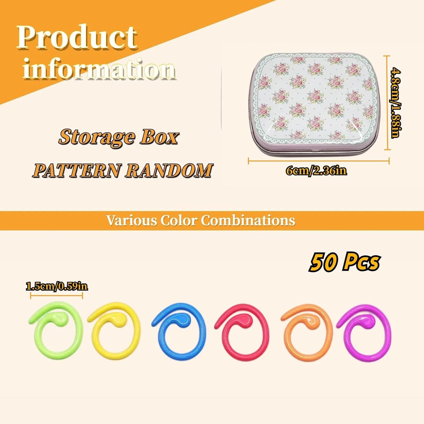 Metal Stitch Markers,Colorful Crochet Stitch Markers,Knitting Stitch Markers with Storage Case,Crochet Gift for Knitting Weaving Lovers (Spiral)