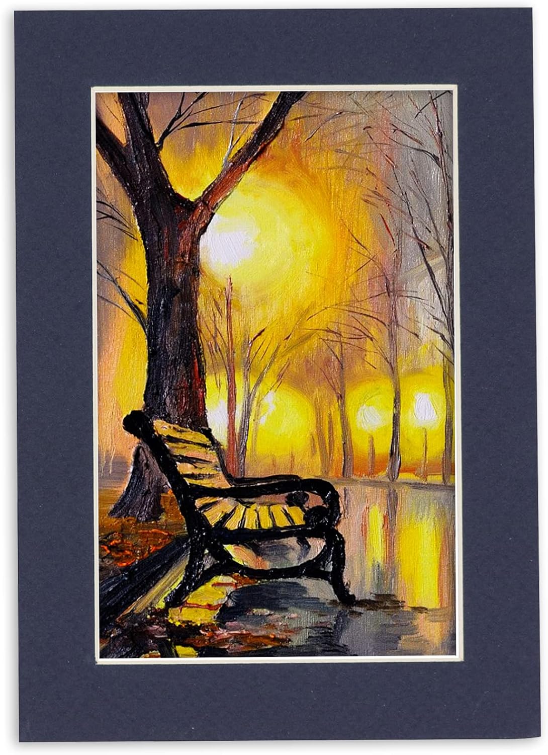 8x10 Mat Bevel Cut for 5x8 Photos - Acid Free Navy Precut Matboard - For Pictures, Photos, Framing - 4-ply Thickness