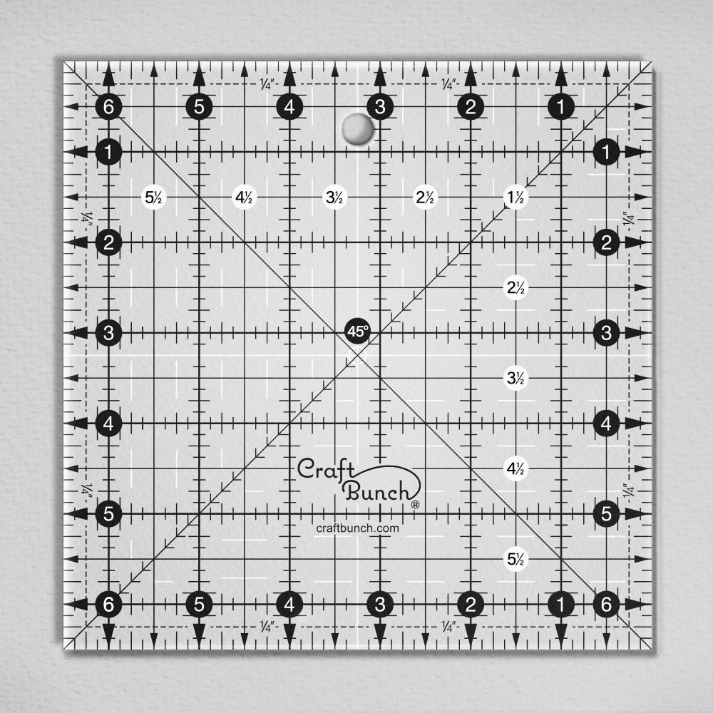 Non-Slip Square Quilt Template Ruler (6.5" x 6.5")