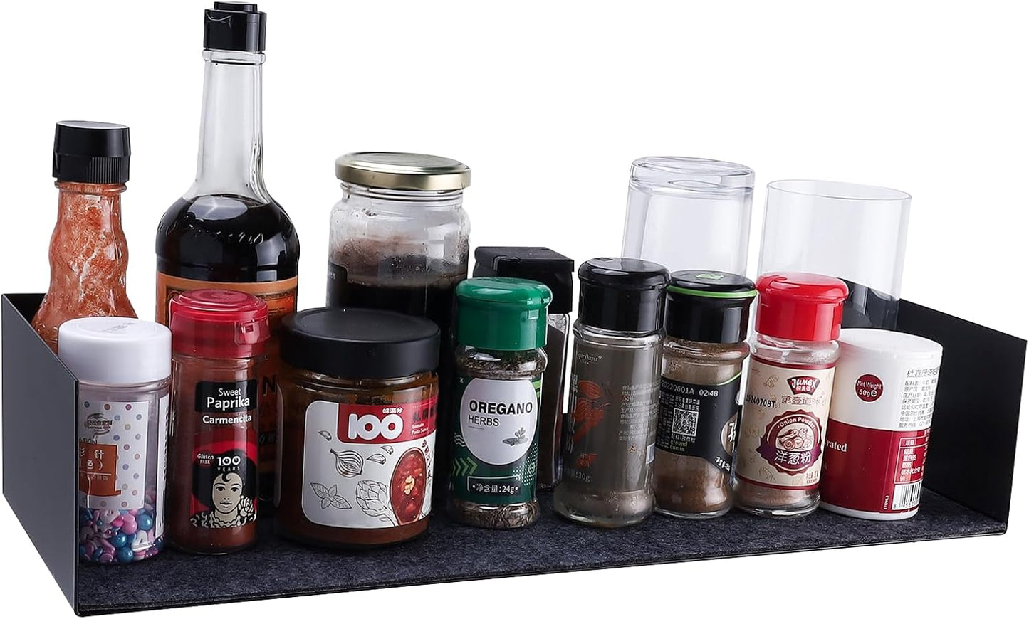 U Shape Floating Shelves Wall Mount Metal Bookshelf CD DVD Storage Display Shelves, Black Set of 4