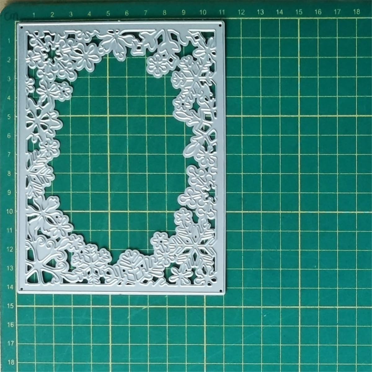 Mvchifay Cutting Dies Happy Birthday Metal Stencils Scrapbooking Tool DIY Emboss Paper Card Making (Snowflake Frame-11x14cm)