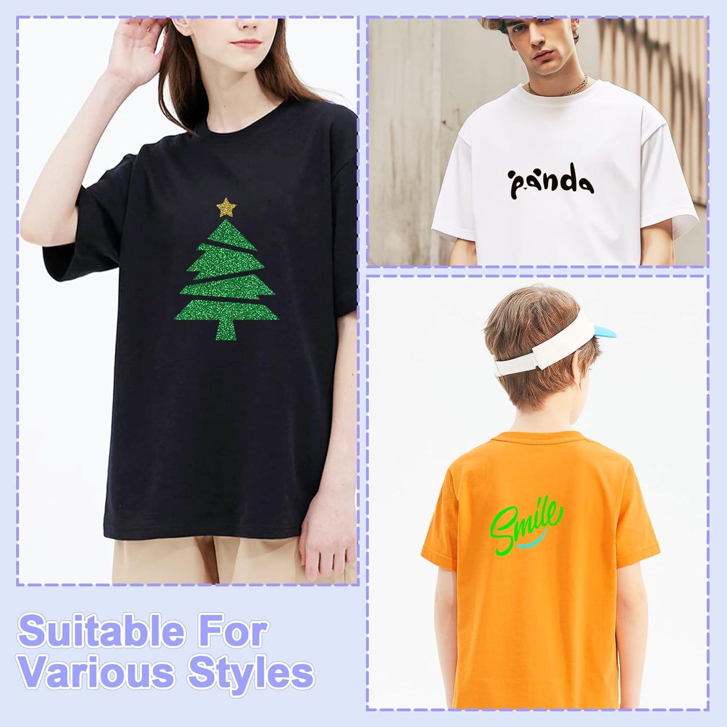 Fuchsia Glitter HTV Sparkly Heat Transfer Vinyl – 12 Pcs 12x10Inch Iron-On Vinyl Sheets for T‑Shirts & DIY Craft Gifts, Easy to Cut & Weed, No‑Flake & Washable, Work with All Cutter Machines