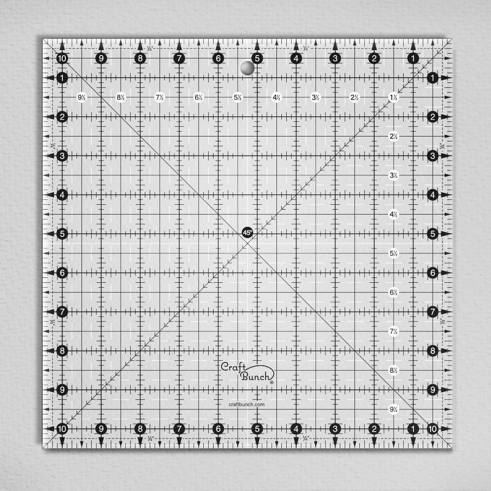 Non-Slip Square Quilt Template Ruler (10.5" x 10.5")