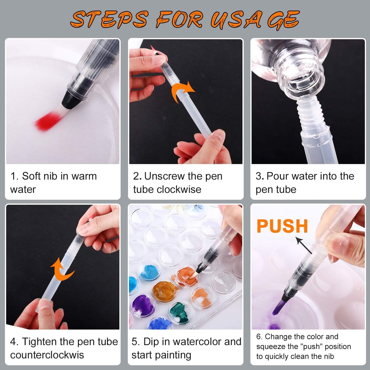 Watercolor Paint Set, 48 Color Watercolor with 10 PCS Nylon Brushes,6 PCS Refillable Water Brush Pen, 10 Page Pad(A4) and 2 PCS Art Sponges. Watercolor Paint set for Adults,Children and Beginners.