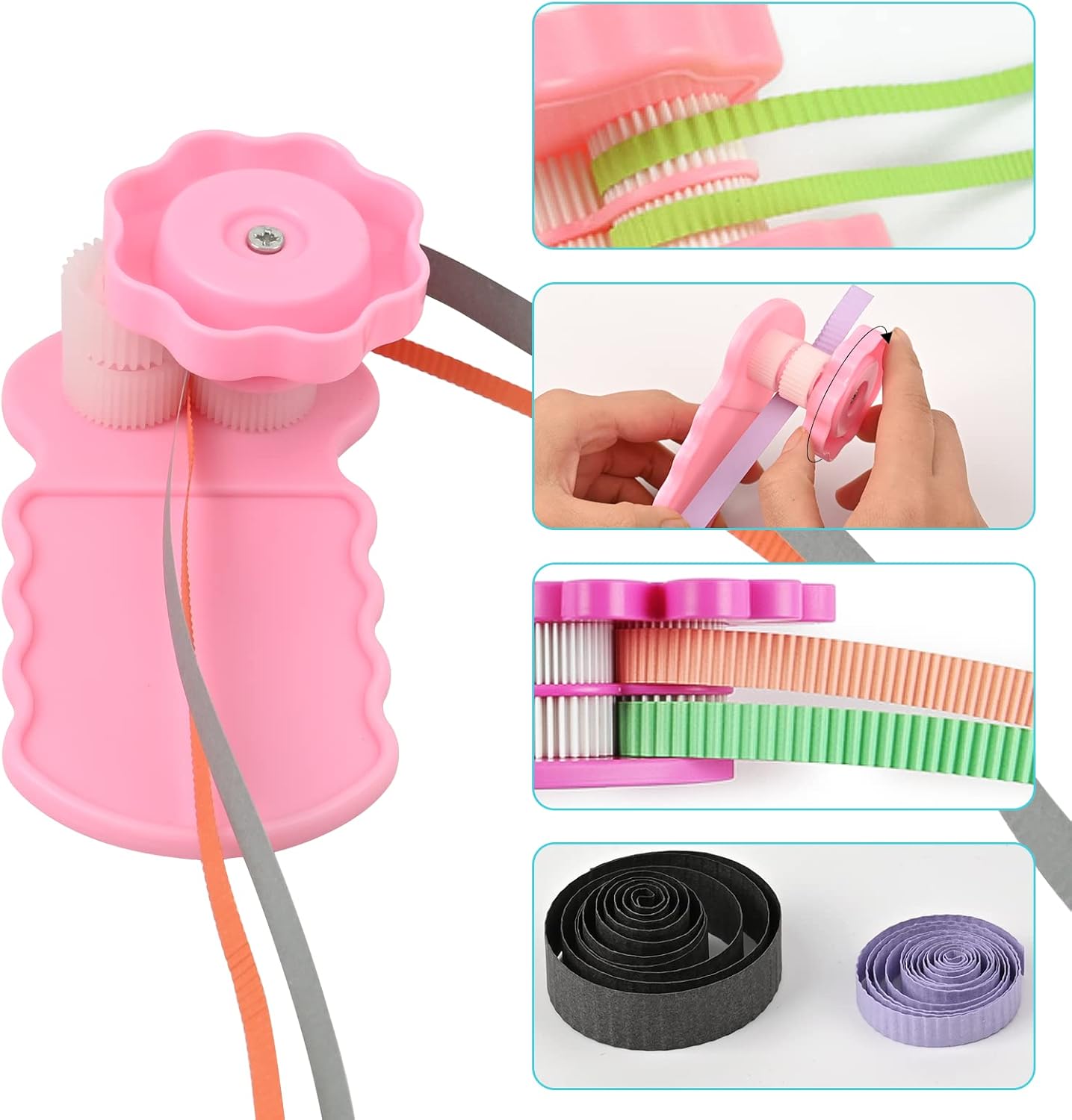 19pcs Paper Quilling Tools Kit Paper Strips DIY Tool Set with Slotted Pen Quilling Board Curling Coach Comb Crimper Border Buddy Filigrana Tool Kit