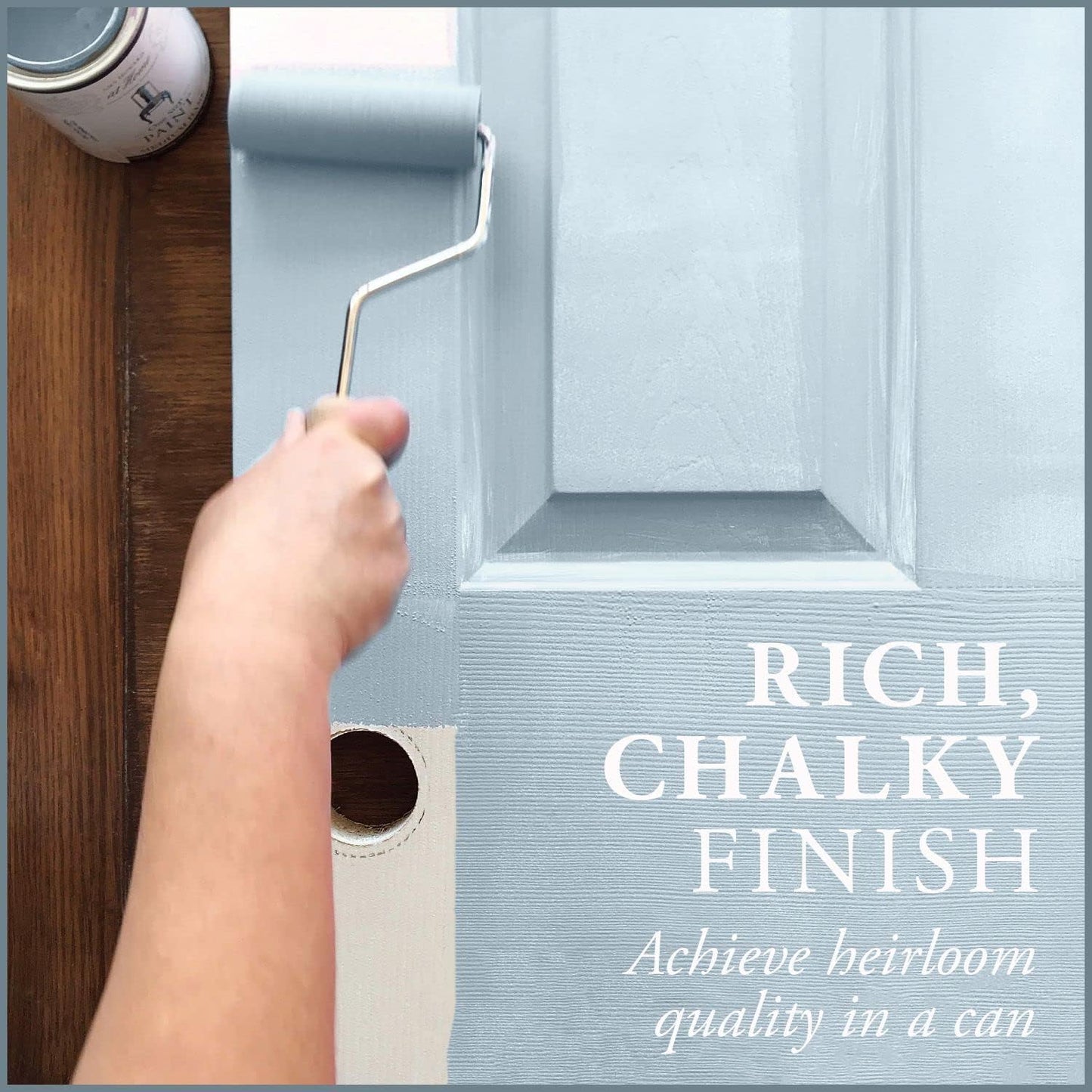 AMY HOWARD AT HOME Chalk-Based One Step Paint for Furniture, Cabinetry, Decor, Finish, and More | No Stripping, Sanding, or Priming | Ultra-Light Base | 16 Ounce | French Blue