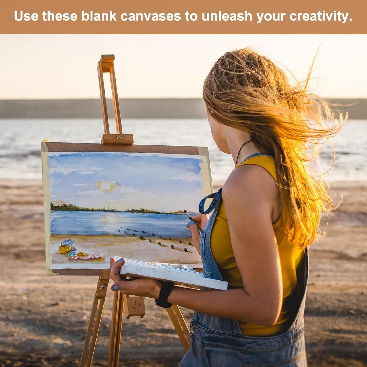 MECCANIXITY Canvas Boards for Painting, 6x6 Cotton Blank Primed Art Canvas Panels Acid-Free for Painting Supplies Oil Acrylic Tempera Watercolor Pouring Paint Artists(White, Pack of 10)