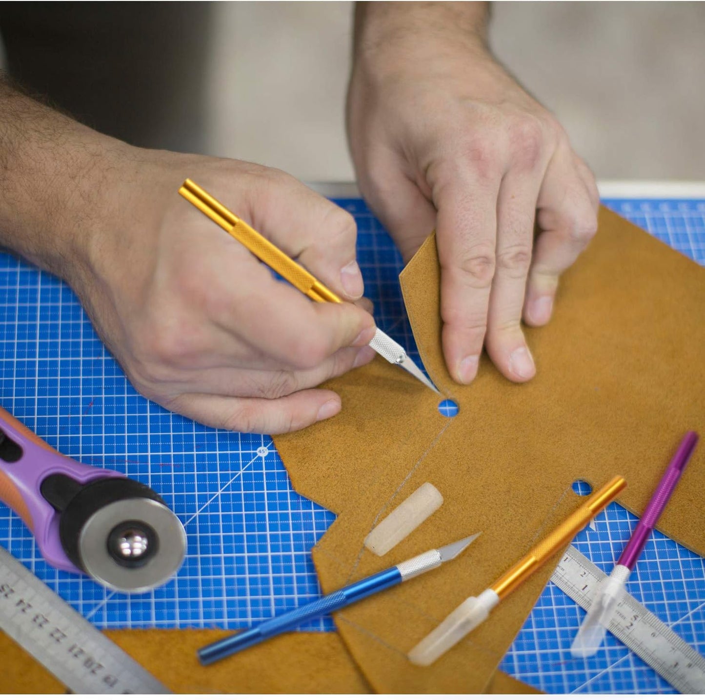 15 Pack Exacto Knife Set, Hobby Knife, Back to School Supplies Craft Knifes Kit for Art, Carving, DIY, Scrapbooking, Art, Cutting, Stencil(Muliticolor)