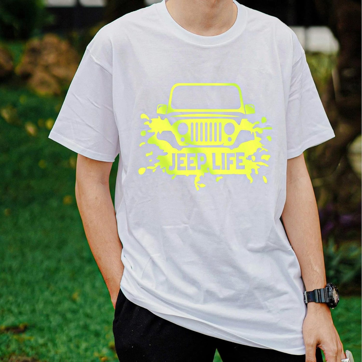 VINYL FROG Heat Transfer Vinyl Roll HTV Vinyl - 12" x5ft Neon Yellow Iron on Vinyl for T-Shirts, Heat Press Vinyl for DIY Craft Designs (Neon Yellow)