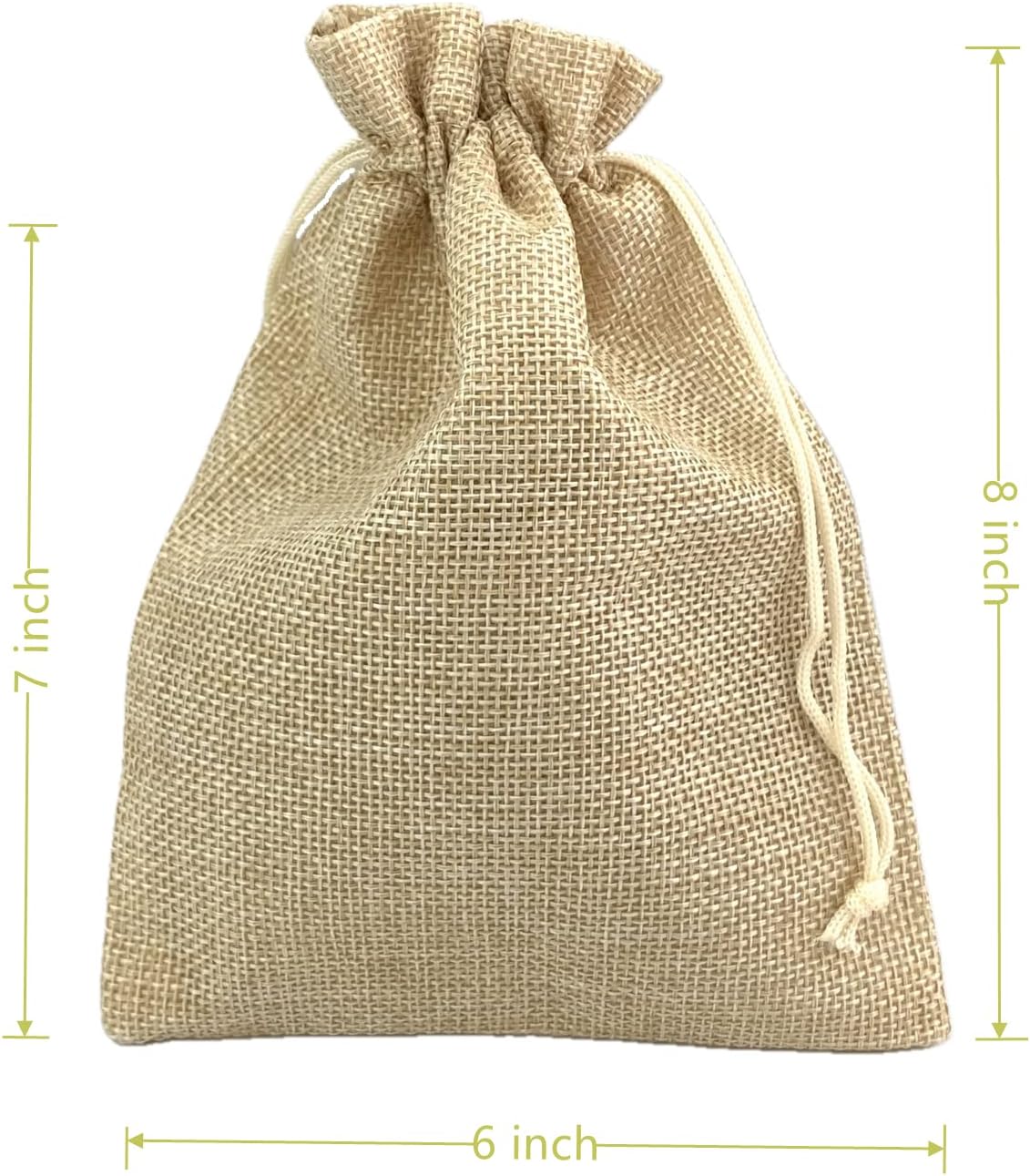 Palmhomee Pack of 25 Burlap Gift Bags with Drawstring Linen Jewelry Pouches Wedding Hessian Jute Bags for Birthday Jewelry and Treat Pouches Party Wedding Favors Gift Art and DIY Craft (6x8 Inch,