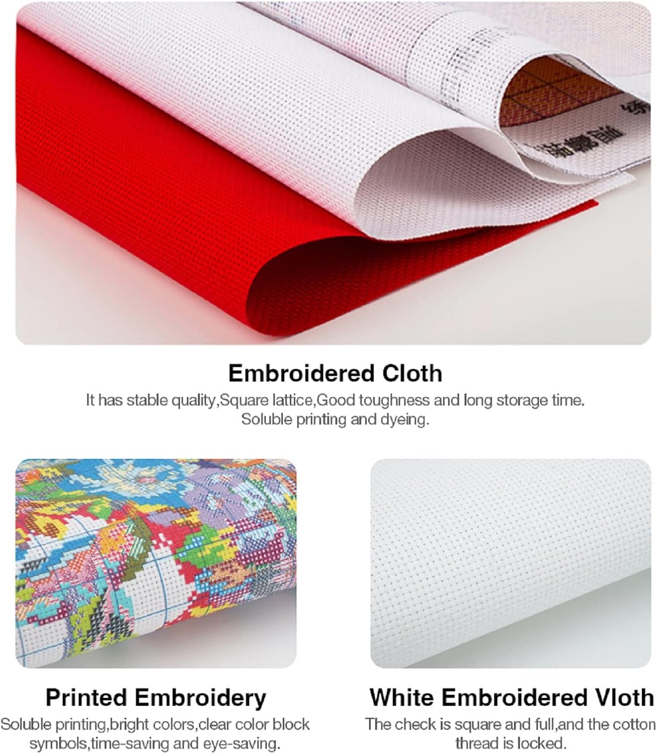 Foxhool Beginners Cross Stitch Kits Stamped Full Range of Embroidery Kits for Adults DIY Cross Stitches kit Embroidery Patterns for Needlepoint kit-Flower Hummingbird 16x20 inch