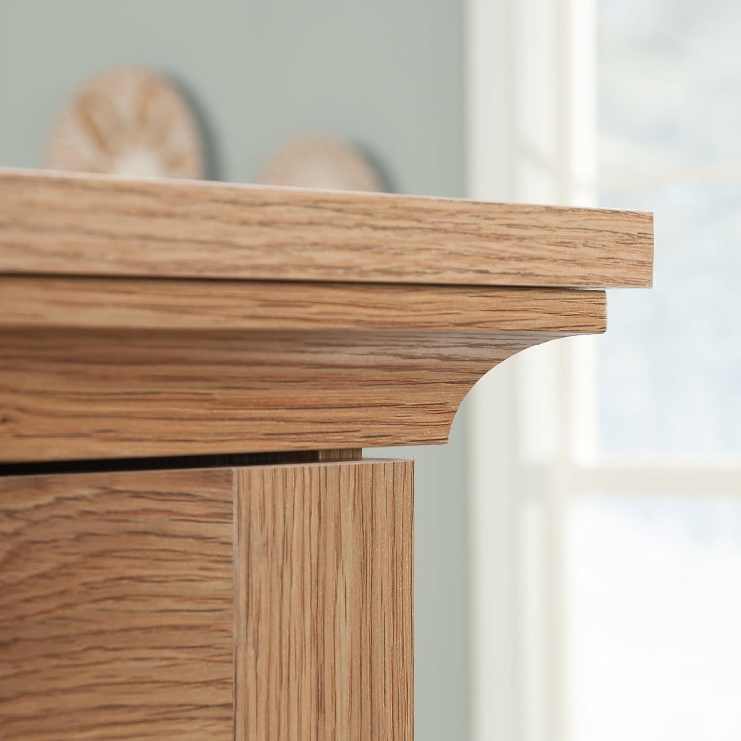 Sauder Miscellaneous Storage Craft & Sewing Armoire, Timber Oak Finish