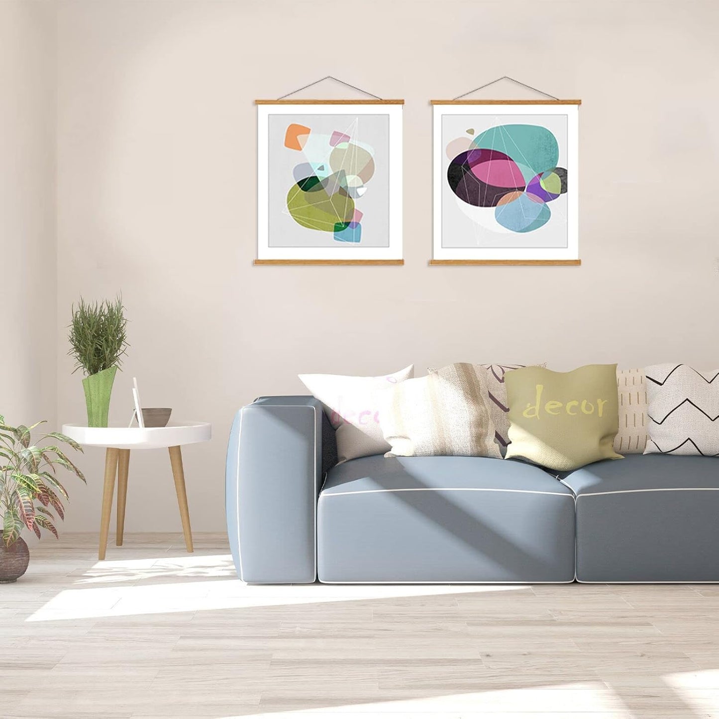 WITCOLOR Magnetic Poster Hanger Frame - 16x20 16x24 16x12 Wooden Poster Frame, Solid Teak Wood, Strong Magnets for Easy Hanging Posters Maps Pictures Canvas Scrolls Print Wall Art Christmas Decor