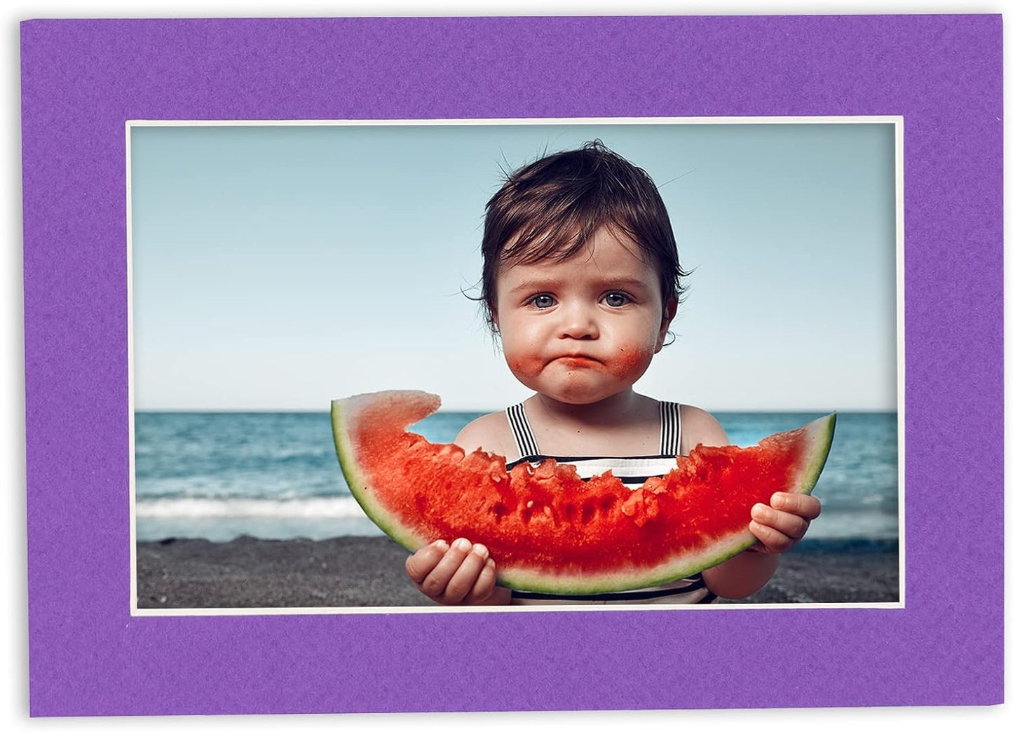 11x14 Mat for 8.5x11 Photo - Precut Purple Picture Matboard for Frames Measuring 11 x 14 Inches - Bevel Cut Matte to Display Art Measuring 8.5 x 11 Inches - Acid Free ONE MAT