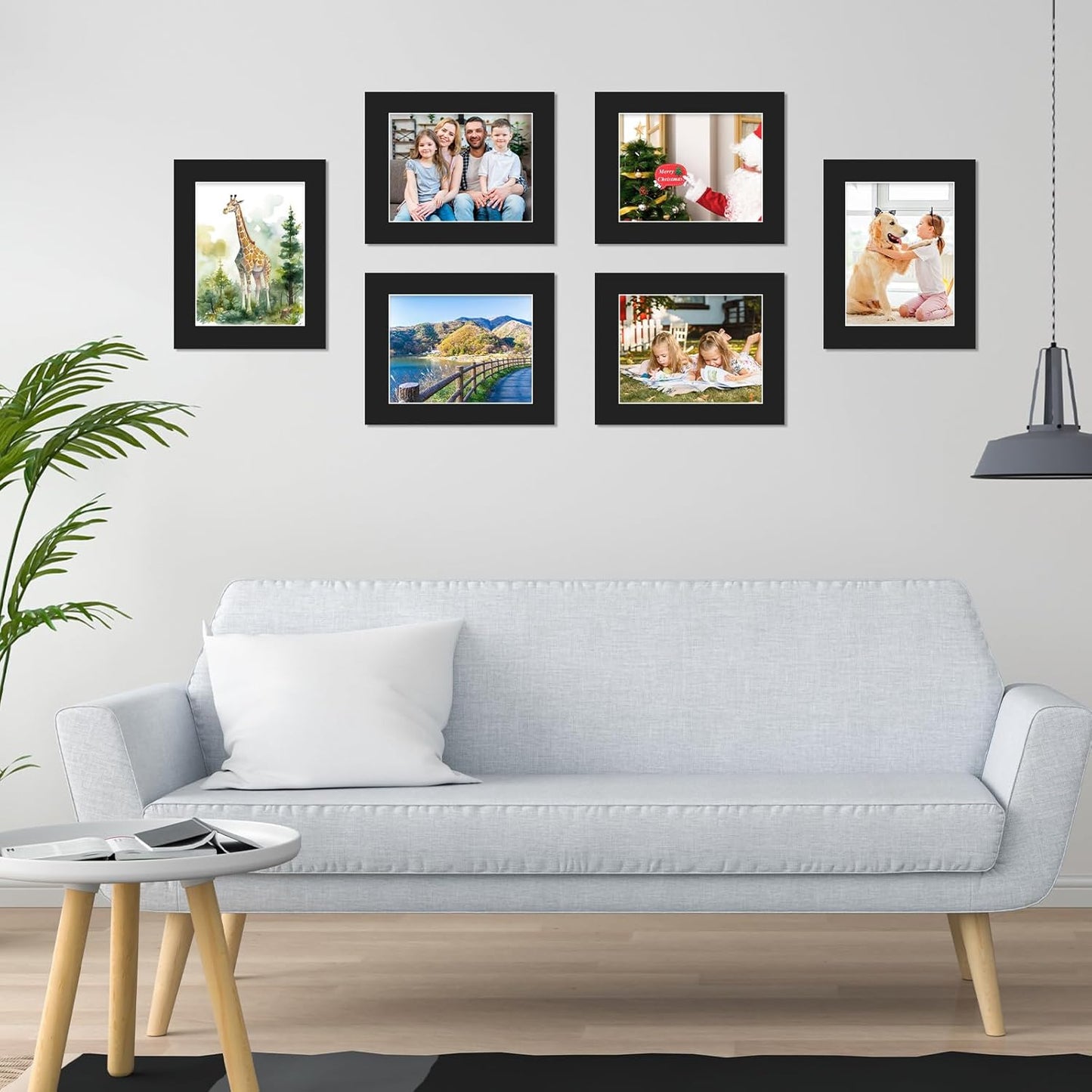 Prudiut 15 Pack 8x10 Black Picture Mats, Frame Mattes for 5x7 Pictures Photo Frame Mat Core Bevel Cut Mat Board Show Kit for Photos, Prints, Artworks