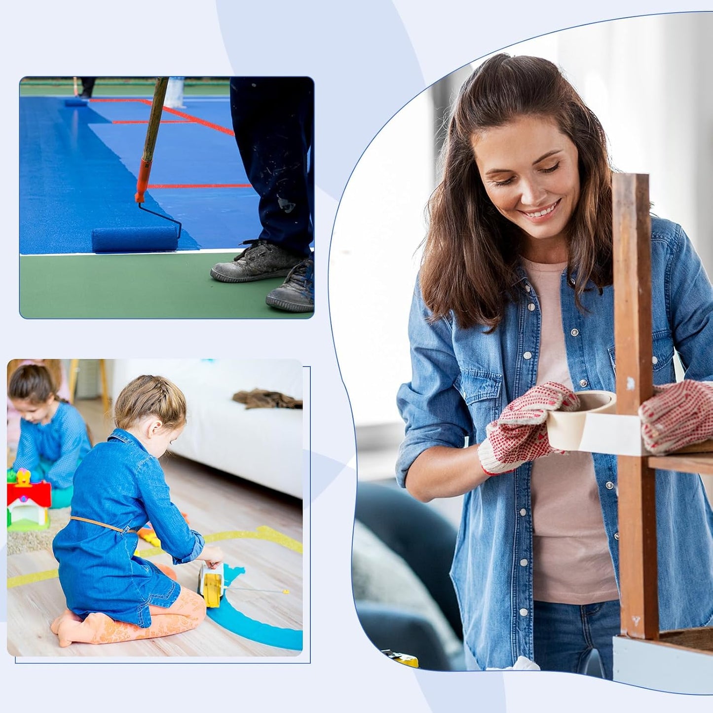 MECCANIXITY Masking Tape 1.6 Inch x 21 Yard Painter's Tape Black Paint Tapes for DIY Crafts Arts Drawing Decoration Labeling Car Painting Artist Teachers, Pack of 6