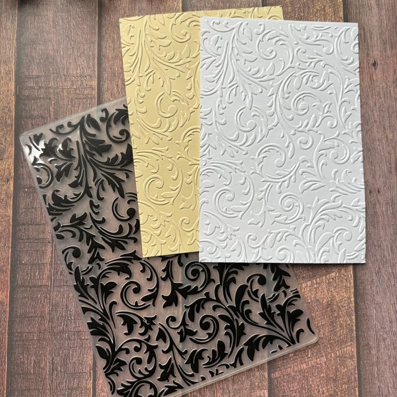 Vine Texture Embossing Templates 5x7inch 3D Plastic Embossing Folders for Card Making DIY Scrapbooking Photo Album Card and Handmade Paper Craft Decor