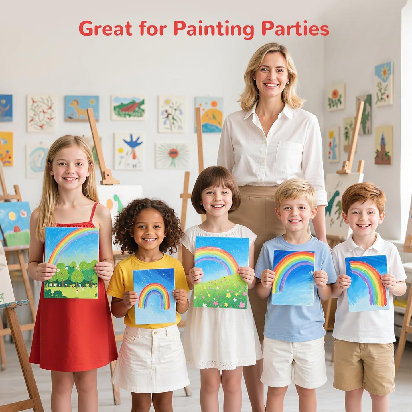 Canvas Boards 24 Pack, 9x12 Inch Painting Canvas Panels, 100% Cotton White Blank Art Supplies for Acrylics Oil Watercolor Tempera Paints