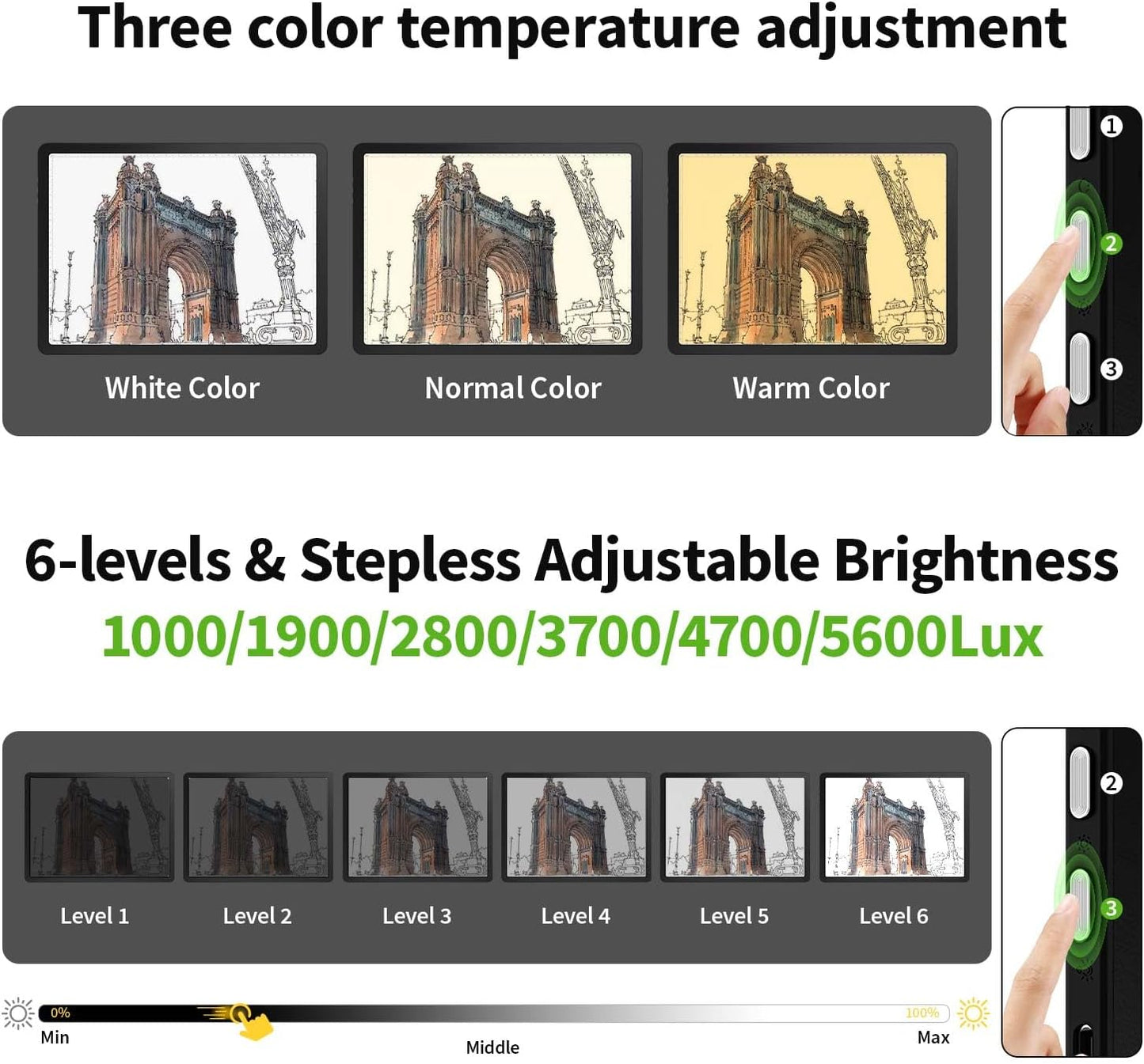 Zocelight Rechargeable A3 Light Box for tracing,Diamond Art Light Board with 4 Magnets,Wireless Light Pad for Diamond Painting,Ultra Bright Light Table for Drawing, Sketching,Animation(Black)