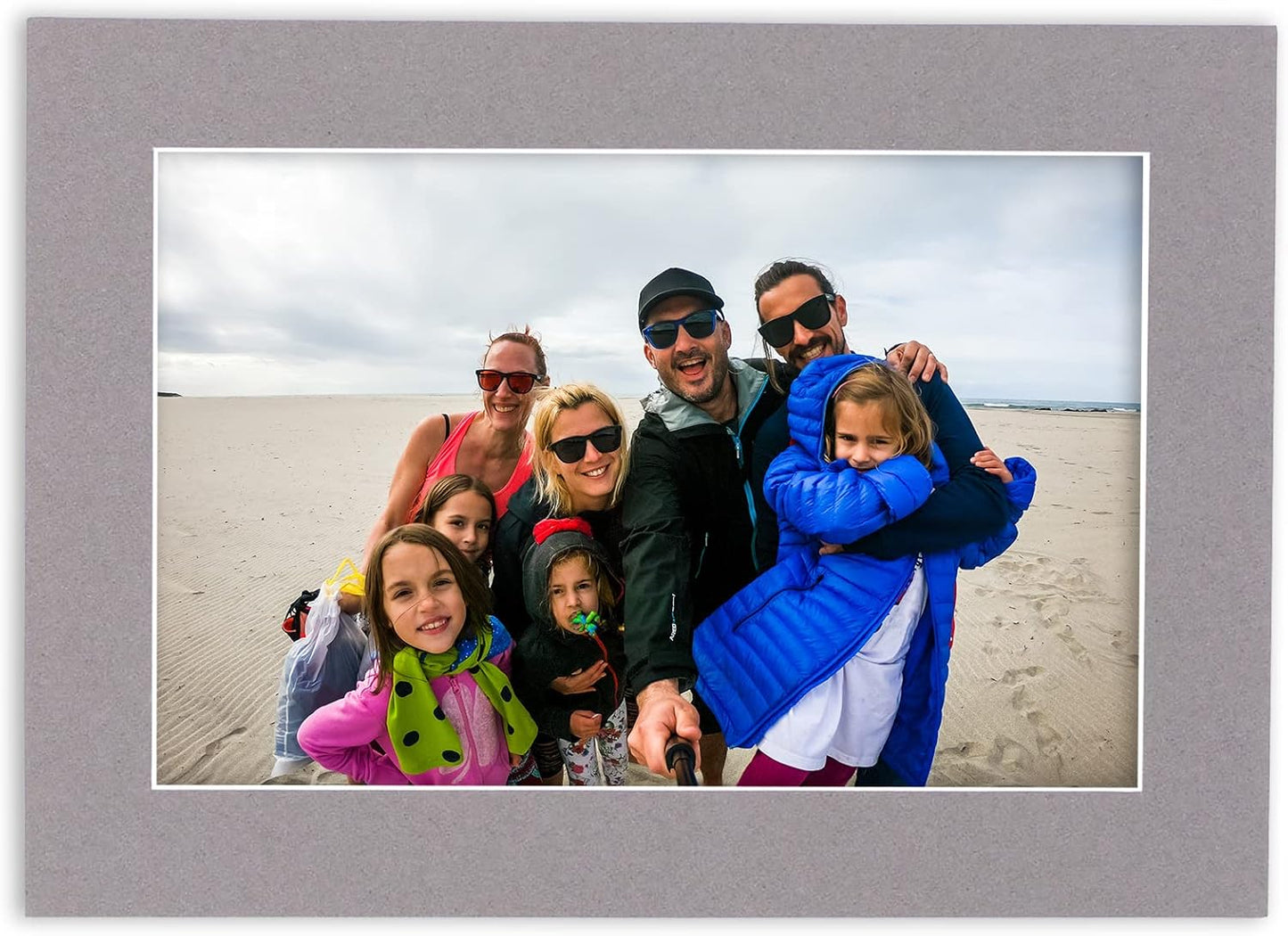 6x8 Mat for 8x10 Frame - Precut Mat Board Acid-Free Show Kit with Backing Board, and Clear Bags Charcoal 6x8 Photo Matte Made to Fit a 8x10 Picture Frame Matboard for Framing, Pack of 10 Mats