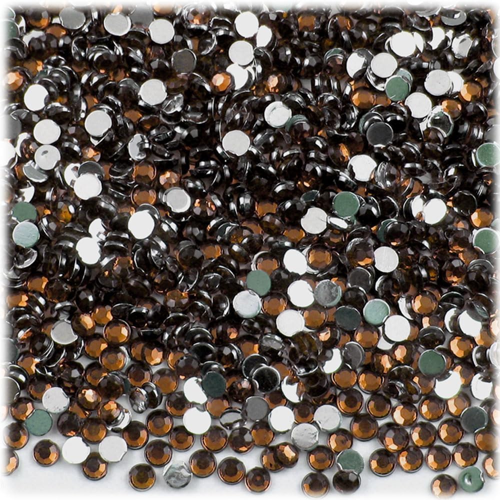 The Crafts Outlet 1,440pc Rhinestones Round 3mm (10ss) Flatback Devil Red Wine