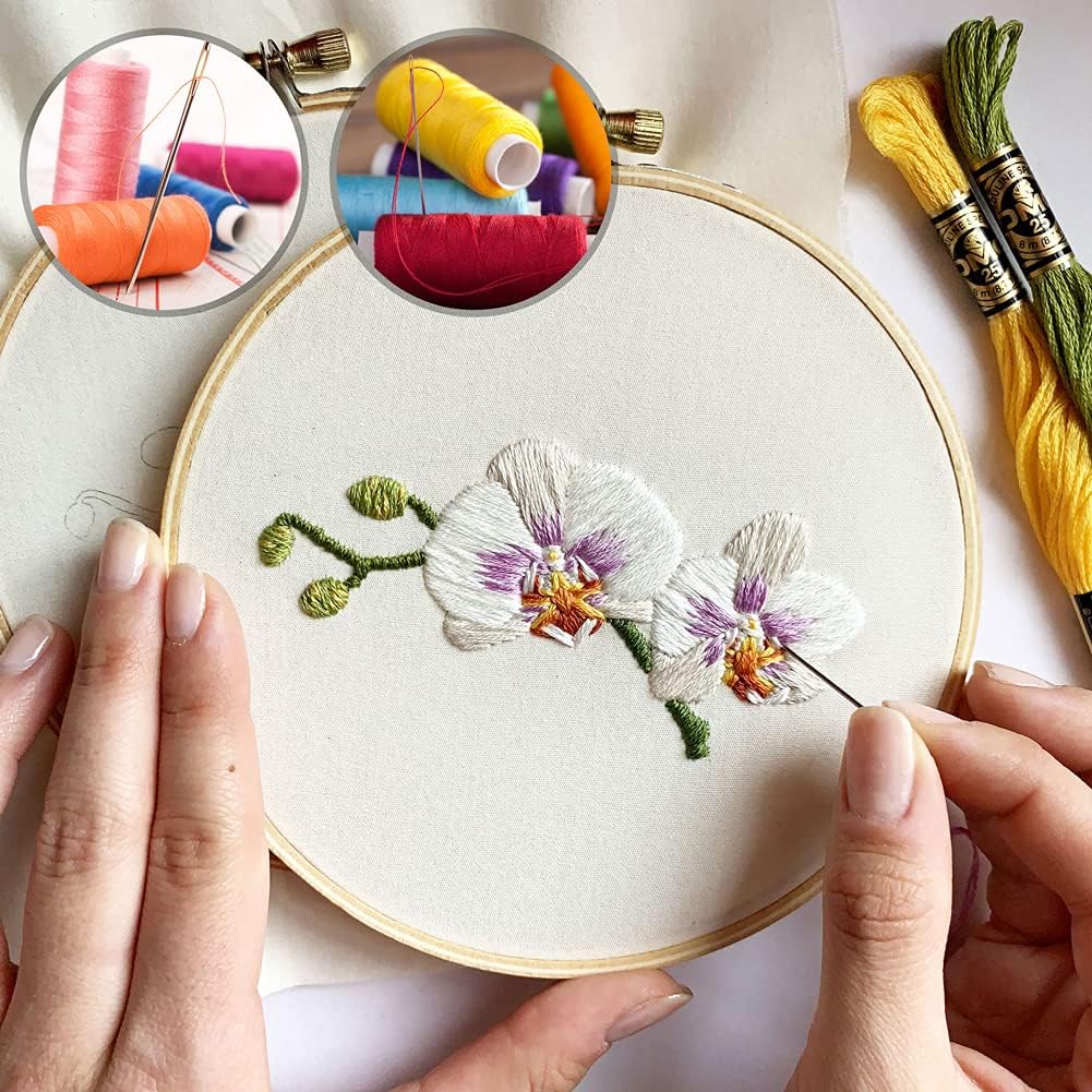 75 Pack Premium Large Eye Needles for Hand Sewing with 4 Needle Threaders, Assorted Sizes, Embroidery Needles for Hand Sewing, Sewing Needles Large Eye, Big Eye Needle