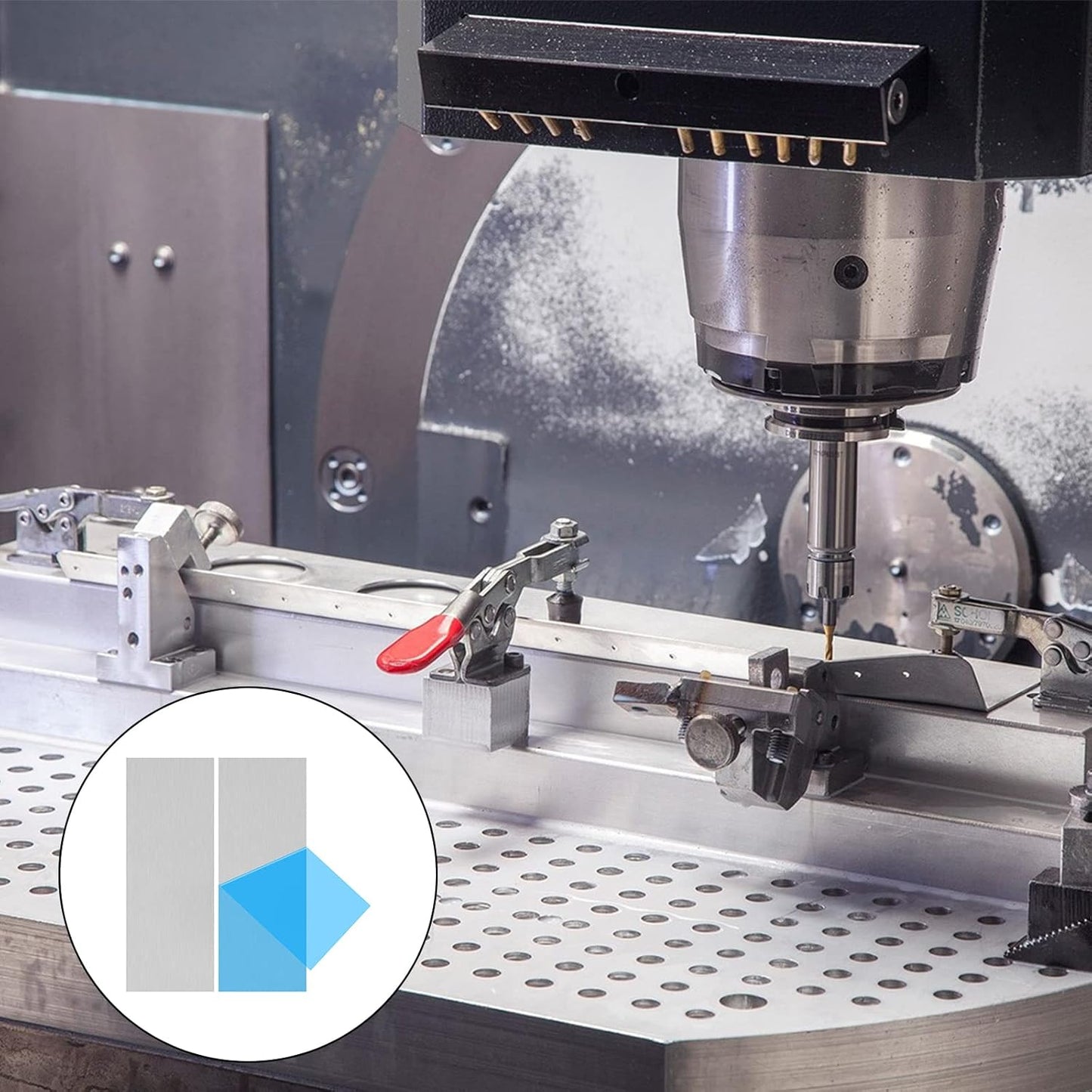 2Pack 6061 T651 Aluminum Sheet Metal 6 x 16 x 1/16 (0.06”) Inch Plain Thin Aluminum Plate Covered with Protective Film, Heat Treatable Rectangle 1.5mm Aluminum Metal Plate for Industrial, Crafting