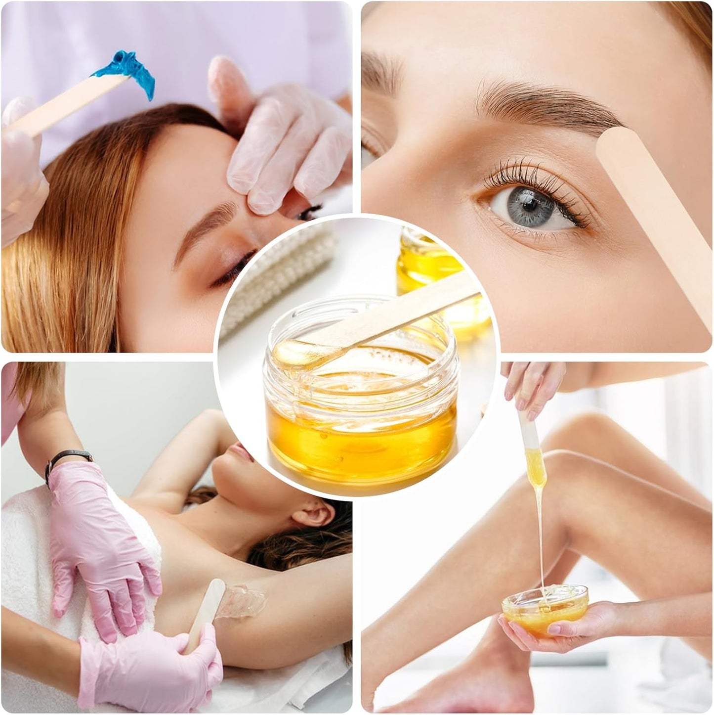 1500 Pcs Wooden Wax Sticks 6-Inch Jumbo Wood Waxing Stick Wax Spatulas Applicator Multi-Purpose Wood Popsicle Craft Sticks for Body Hair Removal, Tongue Depressors and Craft Projects