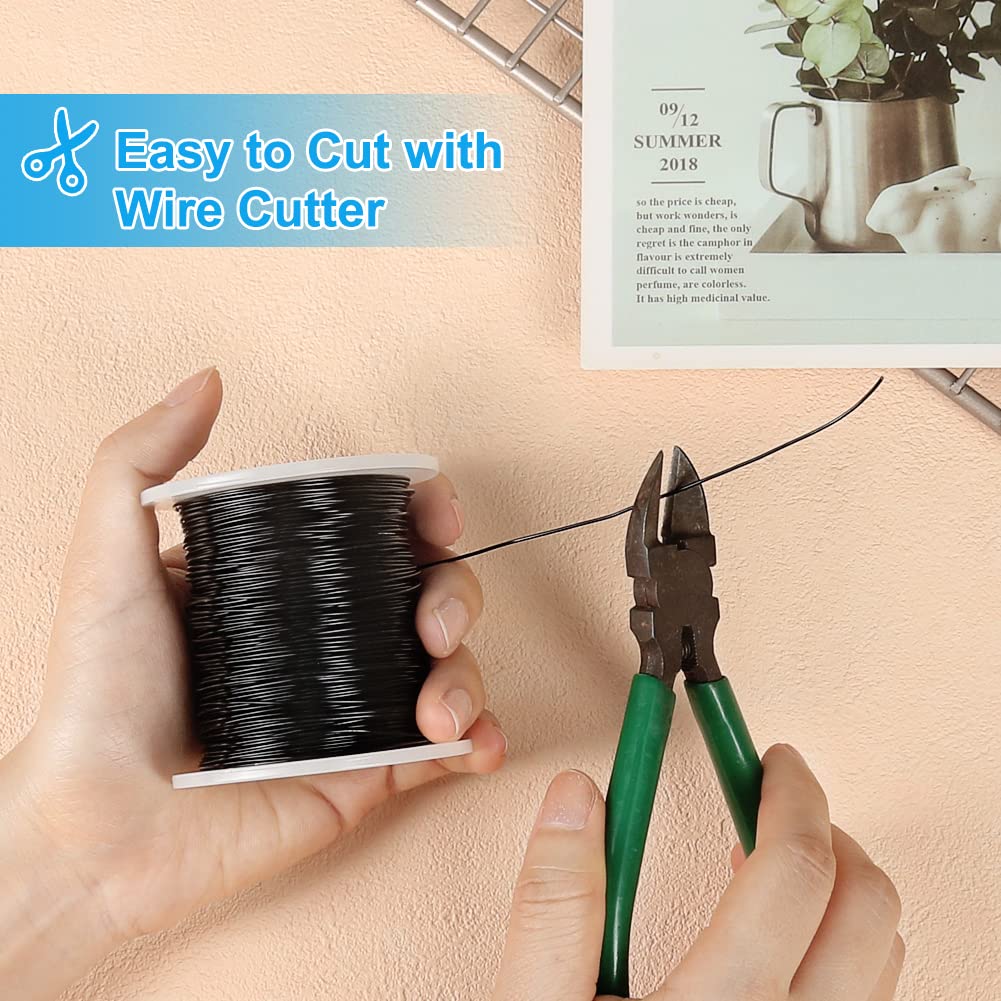 Tenn Well 20 Gauge Aluminum Wire, 328 Feet Soft Craft Wire for Jewelry Making, Beading, Sculpting, Bonsai Training, Crafting (Black)