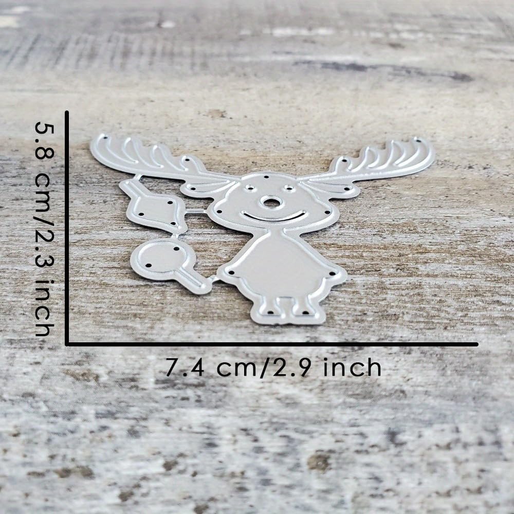 Lapoo Festivals Metal Cutting Die for Scrapbooking - Durable, Cut Stencils for DIY Scrapbook Photo Album Decorative Paper Card, Card Making Supplies, Embossing (Fawn Face 2.9 x 2.3 in)