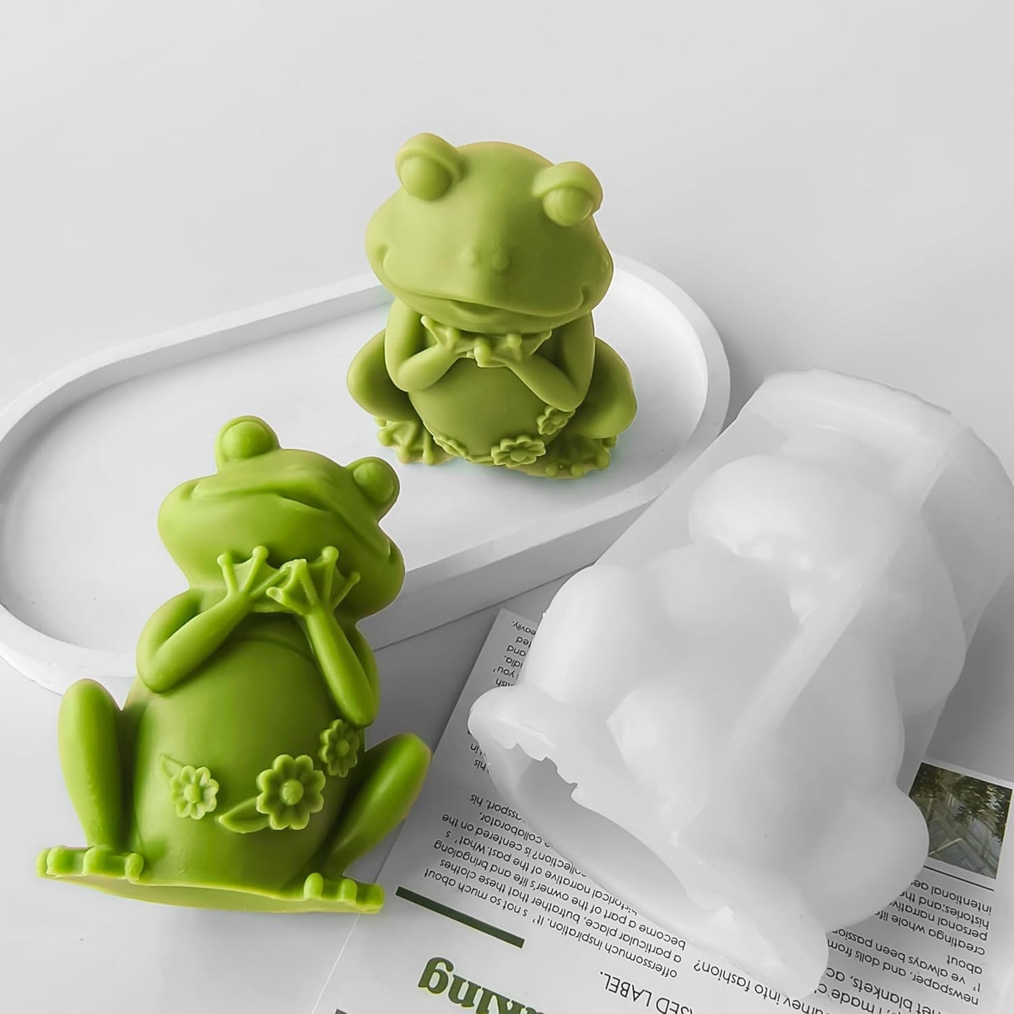 Frog Animal Soap Casting Molds - Silicone 3D Candle Making Molds for Home Decor