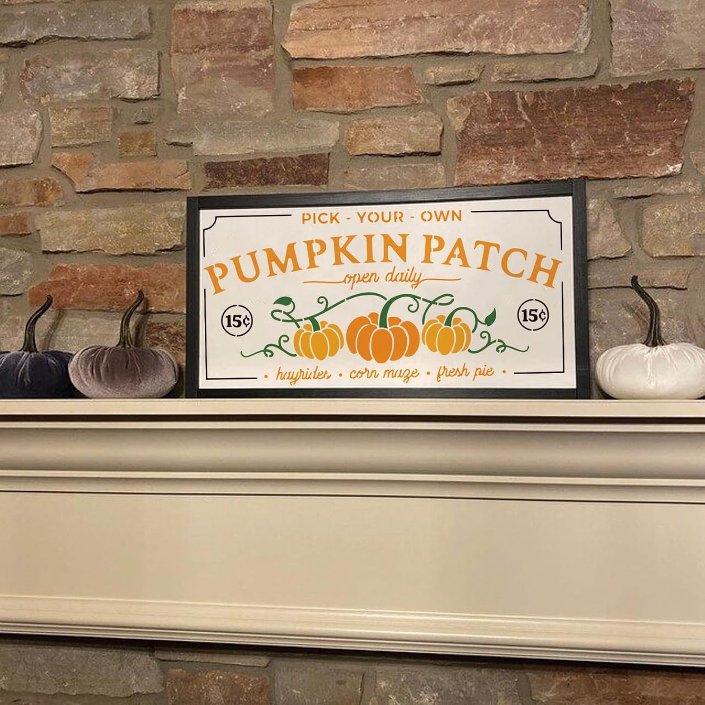 14 Pieces Fall Stencils for Painting on Wood Reusable Hello Pumpkin Stencil Plastic Hello Fall Drawing Templates for Wood Porch Sign Canvas Crafts (14 Porch Fall)