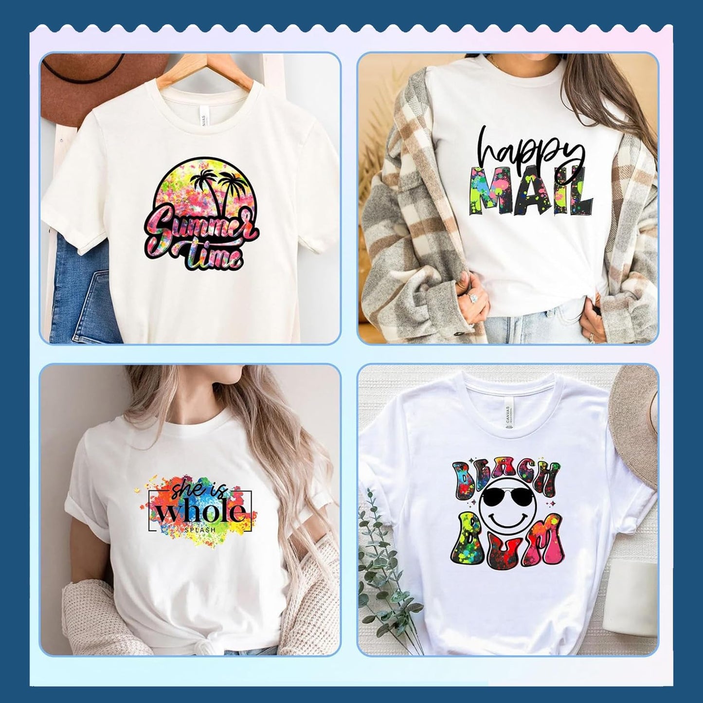 Vowlove Tshirt Ruler Guide for Vinyl Alignment - Tee Shirt Centering Designs Alignment Tool, T-Shirt Measurement Ruler Graphics Placement, Sublimation Blanks Accessories Heat Press Screen Printing