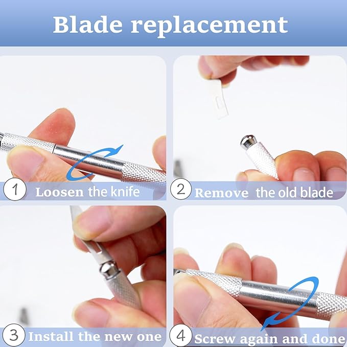 10 PCS Exacto Knife with 20 PCS Spare Sharp Blades, Profession Craft Hobby Knives for DIY, Art, Cutting, Modeling, Scrapbooking and Stencil(Multicolor)