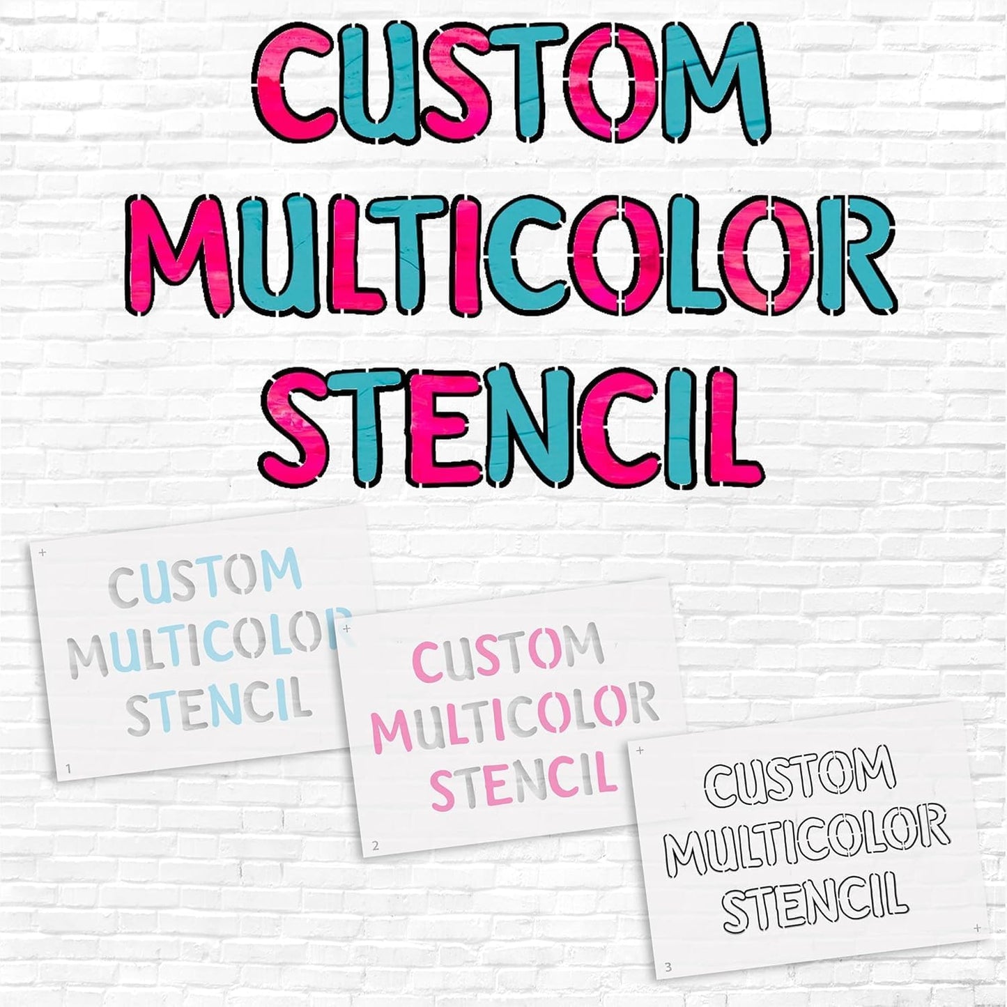 Stencil Stop Personalized Custom Layered Stencils for Spray Painting (2 Layers, 12 x 12 inches)