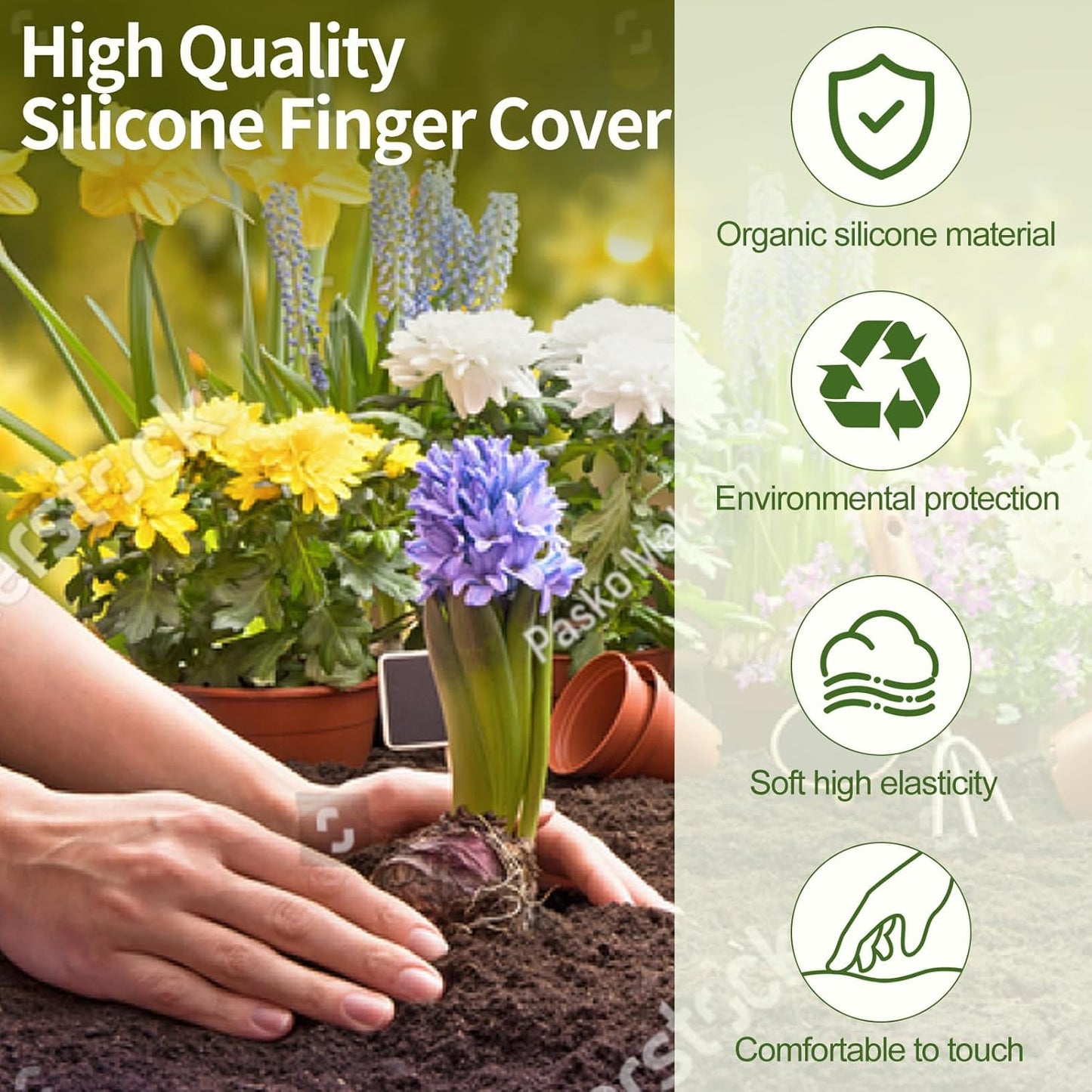 Gel Finger Cots, Silicone Finger Protectors, Finger Sleeves Tip Protectors, Fingertip Bandages for Trigger Finger, Finger Arthritis, Finger Cracking, Hand Eczema Pain Relief